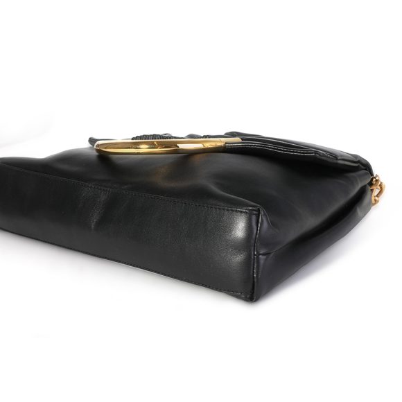 Stella McCartney Black Vegan Leather Nina Fold-Over Frame Bag - Picture 5 of 6